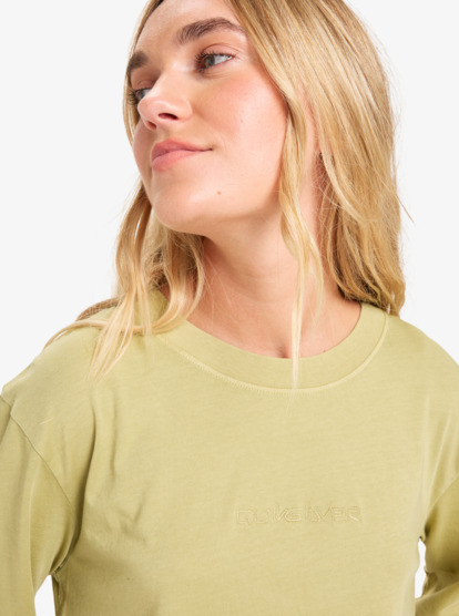 quiksilver, Essential - Long Sleeve T-Shirt for Women, SPONGE (tkp0) Essential - Long Sleeve T-Shirt for Women  EQWZT03199