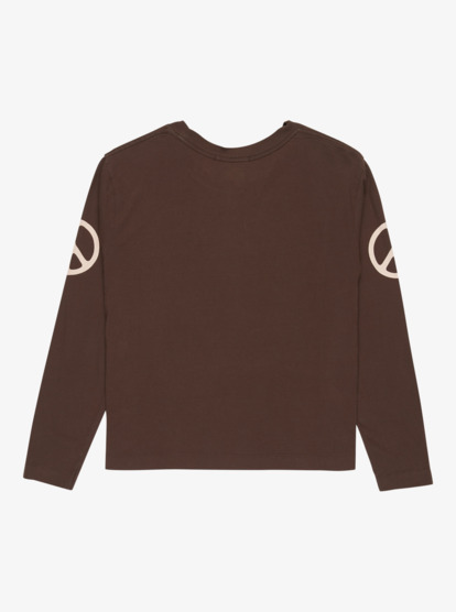 quiksilver, Standard - Camisola de manga comprida para mulher, CHOCOLATE BROWN (csd0) Standard - Long Sleeve T-Shirt for Women  EQWZT03200