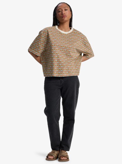 Boyfriend Crop - Short Sleeve T-Shirt for Women  EQWZT03212