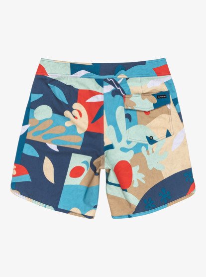 quiksilver, Surfsilk Scallop 18" - Board Shorts for Men, KHAKI ABSTRACTOM (cjz3) Surfsilk Scallop 18" - Board Shorts for Men  EQYBS04862