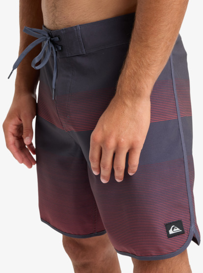 quiksilver, Surfsilk Scallop 18" - Short de baño para hombre, INDIA INK TIJUANA (ksh8) Surfsilk Scallop 18" - Board Shorts for Men  EQYBS04862