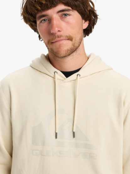 quiksilver, Comp Logo - Sweatshirt com capuz para homem, BONE WHITE (wbs0) Comp Logo - Hoodie for Men  EQYFT05053