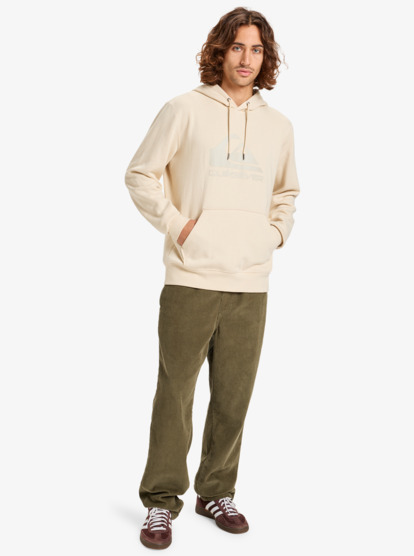 quiksilver, Comp Logo - Sweatshirt com capuz para homem, BONE WHITE (wbs0) Comp Logo - Hoodie for Men  EQYFT05053