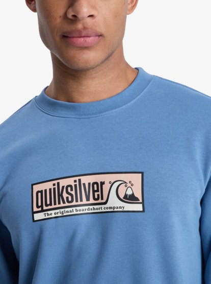 quiksilver, Graphic - Sudadera de cuello redondo para Hombre, CORONET BLUE (blq0) Graphic - Crew Neck Sweatshirt for Men  EQYFT05055