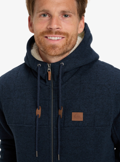 quiksilver, Cypress Keller - Fleece hoody met ritssluiting voor Heren, DARK NAVY HEATHER (ktph) Cypress Keller - Full Zip Hoodie Fleece for Men  EQYFT05113