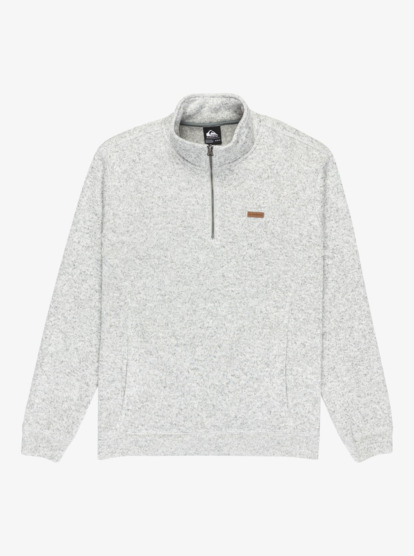 quiksilver, Keller 1/4 Zip - Polar con cremallera 1/4 para hombre, LIGHT GREY HEATHER (sjsh) Keller 1/4 Zip - Fleece Top for Men  EQYFT05114