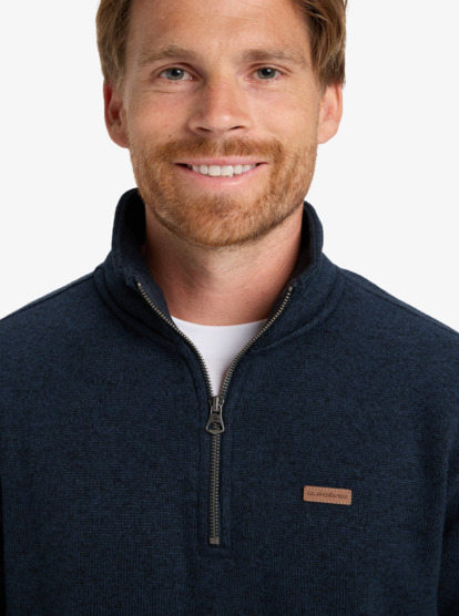 quiksilver, Keller 1/4 Zip - Haut en polaire pour Homme, DARK NAVY HEATHER (ktph) Keller 1/4 Zip - Fleece Top for Men  EQYFT05114