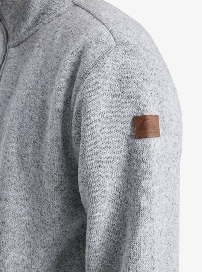 quiksilver, Keller 1/4 Zip - Polar con cremallera 1/4 para hombre, LIGHT GREY HEATHER (sjsh) Keller 1/4 Zip - Fleece Top for Men  EQYFT05114