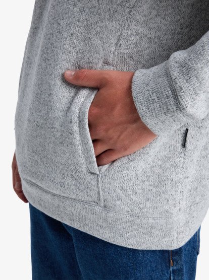 quiksilver, Keller 1/4 Zip - Polar con cremallera 1/4 para hombre, LIGHT GREY HEATHER (sjsh) Keller 1/4 Zip - Fleece Top for Men  EQYFT05114
