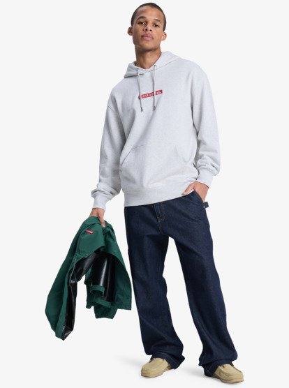 quiksilver, Dna - Sweatshirt com capuz para homem, LIGHT GREY HEATHER (sjsh) Dna - Hoodie for Men  EQYFT05121