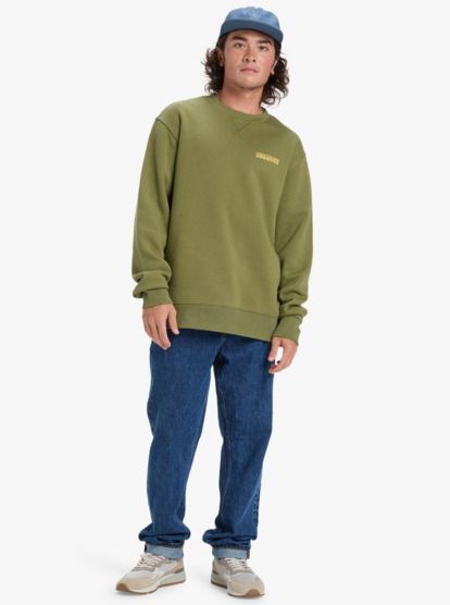quiksilver, Salt Water Graphic - Sweatshirt para homem, LODEN GREEN (gng0) Salt Water Graphic - Sweatshirt for Men  EQYFT05127