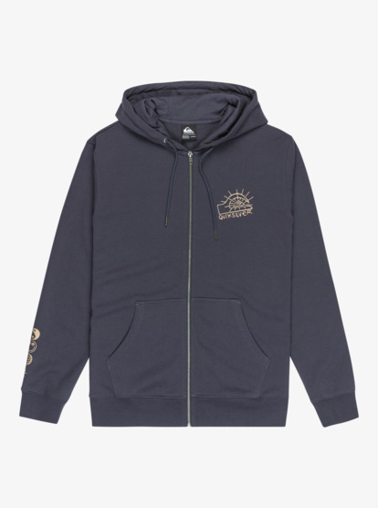 quiksilver, GraphicZip - Sudadera con capucha y cremallera para hombre, INDIA INK (ksh0) GraphicZip - Full Zip Hoodie for Men  EQYFT05133