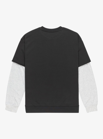 quiksilver, Openbar - Top im Lagen-Look für Männer, BLACK (kvj0) Openbar - Mock Layered Crew for Men  EQYFT05154