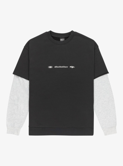 quiksilver, Openbar - Top im Lagen-Look für Männer, BLACK (kvj0) Openbar - Mock Layered Crew for Men  EQYFT05154