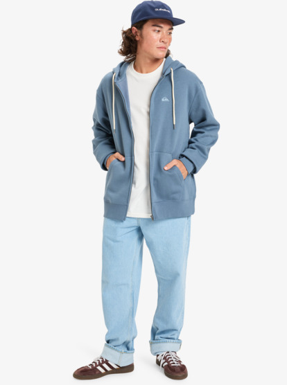 quiksilver, Salt Water Zip - Full Zip Hoodie for Men, CHINA BLUE (bnd0) Salt Water Zip - Full Zip Hoodie for Men  EQYFT05160