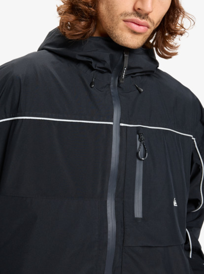 quiksilver, Full Rig Goretex - Waterproof Hooded Jacket for Men, BLACK (kvj0) Full Rig Goretex - Waterproof Hooded Jacket for Men  EQYJK04169