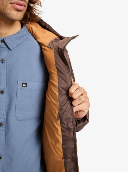 quiksilver, Cold Days - Doudoune à capuche pour Homme, CHOCOLATE BROWN (csd0) Cold Days - Hooded Puffer Jacket for Men  EQYJK04173