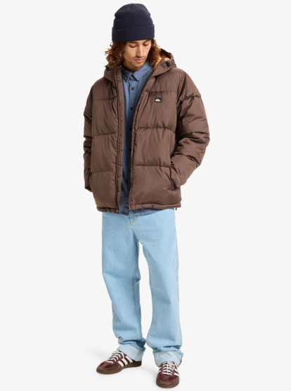 quiksilver, Cold Days - Doudoune à capuche pour Homme, CHOCOLATE BROWN (csd0) Cold Days - Hooded Puffer Jacket for Men  EQYJK04173