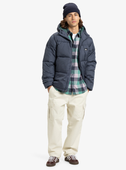 quiksilver, Cold Days - Doudoune à capuche pour Homme, INDIA INK (ksh0) Cold Days - Hooded Puffer Jacket for Men  EQYJK04173