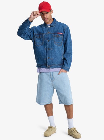 quiksilver, All Ride Denimt - Denim Jacket for Men, MEDIUM BLUE (bygw) All Ride Denimt - Denim Jacket for Men  EQYJK04177