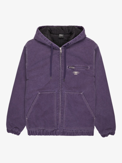 quiksilver, Straight Out Mercury - Veste Street à capuche pour Homme, PURPLE VELVET (psm0) Straight Out Mercury - Street Hooded Jacket for Men  EQYJK04180