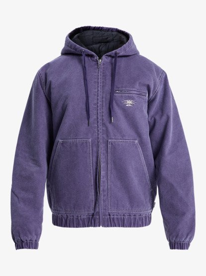 quiksilver, Straight Out Mercury - Veste Street à capuche pour Homme, PURPLE VELVET (psm0) Straight Out Mercury - Street Hooded Jacket for Men  EQYJK04180