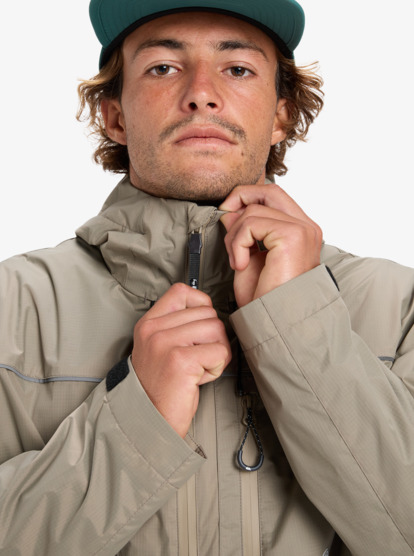 quiksilver, Full Rig - Veste imperméable à capuche pour Homme, FALLEN ROCK (tzc0) Full Rig - Waterproof Hooded Jacket for Men  EQYJK04187