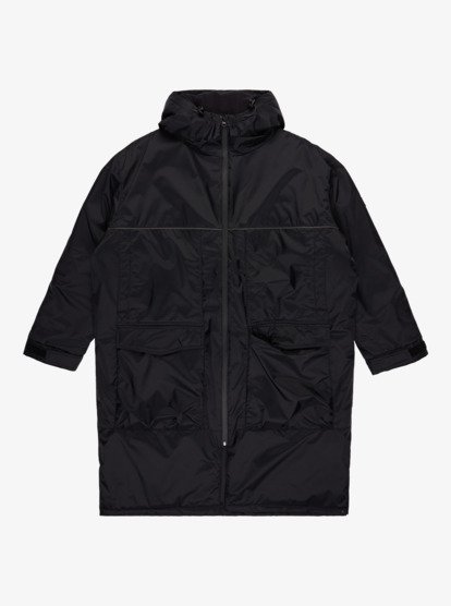quiksilver, Full Rig - Hooded Poncho Jacket for Men, BLACK (kvj0) Full Rig - Hooded Poncho Jacket for Men  EQYJK04188