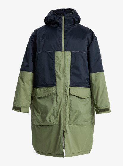 quiksilver, Full Rig Poncho - Poncho de surf à capuche pour Homme, LODEN GREEN (gng0) Full Rig - Hooded Poncho Jacket for Men  EQYJK04188
