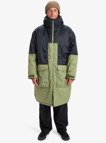 quiksilver, Full Rig Poncho - Poncho de surf à capuche pour Homme, LODEN GREEN (gng0) Full Rig - Hooded Poncho Jacket for Men  EQYJK04188
