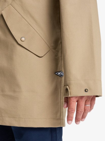 quiksilver, Diamond Rain - Chaqueta impermeable con capucha para hombre, ELMWOOD (tmp0) Diamond Rain - Waterproof Hooded Jacket for Men  EQYJK04193