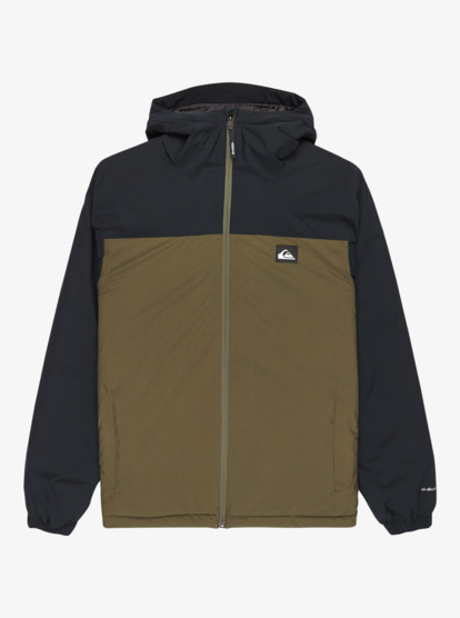 quiksilver, Overcast 3K Insulated - Waterproof Hooded Jacket for Men, GRAPE LEAF (cre0) Overcast 3K Insulated - Waterproof Hooded Jacket for Men  EQYJK04194