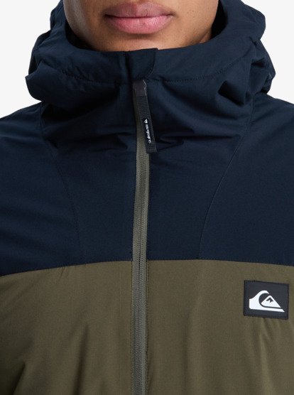quiksilver, Overcast 3K Insulated - Waterproof Hooded Jacket for Men, GRAPE LEAF (cre0) Overcast 3K Insulated - Waterproof Hooded Jacket for Men  EQYJK04194