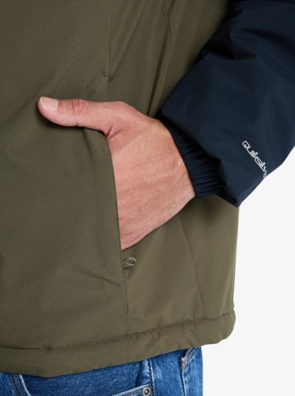 quiksilver, Overcast 3K Insulated - Waterproof Hooded Jacket for Men, GRAPE LEAF (cre0) Overcast 3K Insulated - Waterproof Hooded Jacket for Men  EQYJK04194