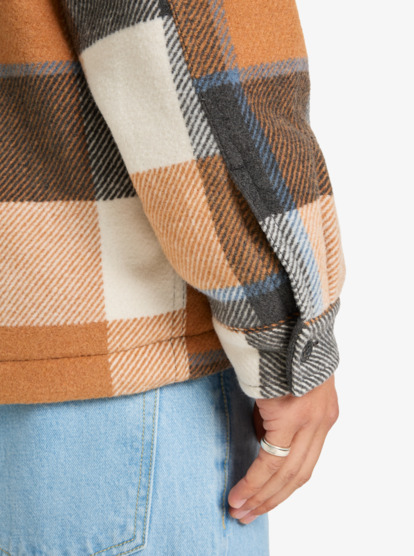 quiksilver, Dna Sherpa Harrington - Chaqueta Harrington para hombre, ALMOND SHERPA HARRINGTON (cmd1) Dna Sherpa Harrington - Harrington Jacket for Men  EQYJK04201