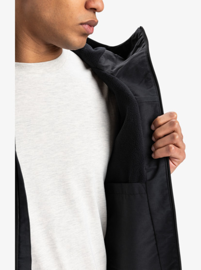 quiksilver, Overcast 3K Warm - Veste imperméable à capuche pour Homme, BLACK (kvj0) Overcast 3K Warm - Waterproof Hooded Jacket for Men  EQYJK04202
