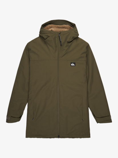 quiksilver, Overcast 3K Parka - Waterproof Hooded Jacket for Men, GRAPE LEAF (cre0) Overcast 3K Parka - Waterproof Hooded Jacket for Men  EQYJK04203