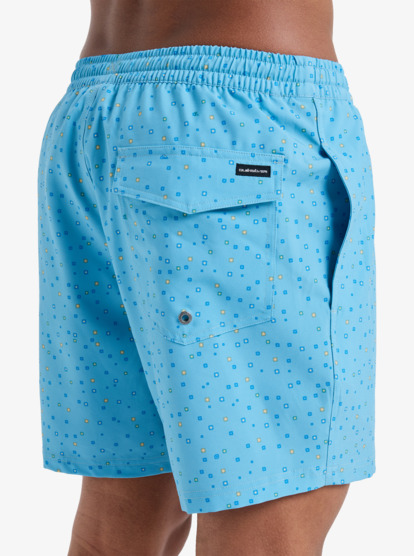 quiksilver, Surfsilk Straight 16" - Schwimmshorts für Männer, MILKY BLUE MINI CHAOS (bhg2) Surfsilk Straight 16" - Swim Shorts for Men  EQYJV04107
