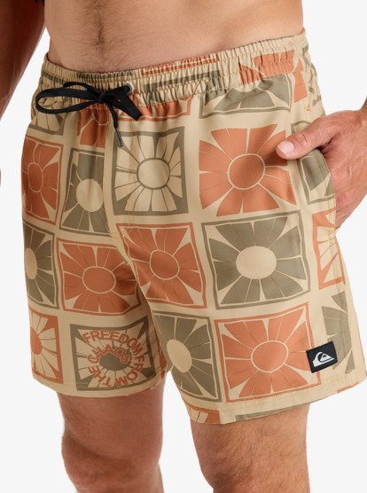 quiksilver, Surfsilk Straight 16" - Schwimmshorts für Männer, KHAKI FREEDOM FROM THE CHAOS (cjz7) Surfsilk Straight 16" - Swim Shorts for Men  EQYJV04107