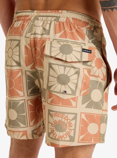 quiksilver, Surfsilk Straight 16" - Schwimmshorts für Männer, KHAKI FREEDOM FROM THE CHAOS (cjz7) Surfsilk Straight 16" - Swim Shorts for Men  EQYJV04107