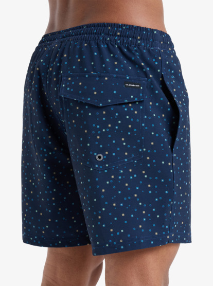 quiksilver, Surfsilk Straight 16" - Swim Shorts for Men, DARK NAVY MINICHAOS (ktp8) Surfsilk Straight 16" - Swim Shorts for Men  EQYJV04107