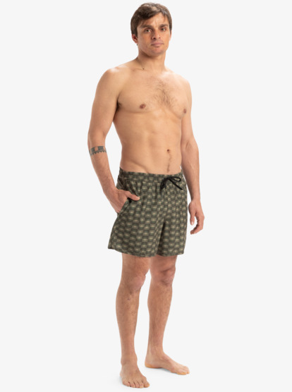 quiksilver, Surfsilk Scallop 16" - Schwimmshorts für Männer, FLOREVER GRAPE LEAF - CRE6 (cre6) Surfsilk Scallop 16" - Swim Shorts for Men  EQYJV04108