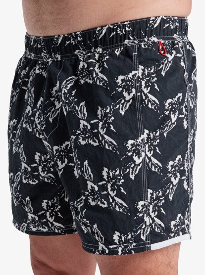quiksilver, Diamond Arch Printed 15" - Short de bain pour Homme, BLACK INTERPETAL (kvj6) Diamond Arch Printed 15" - Swim Shorts for Men  EQYJV04181
