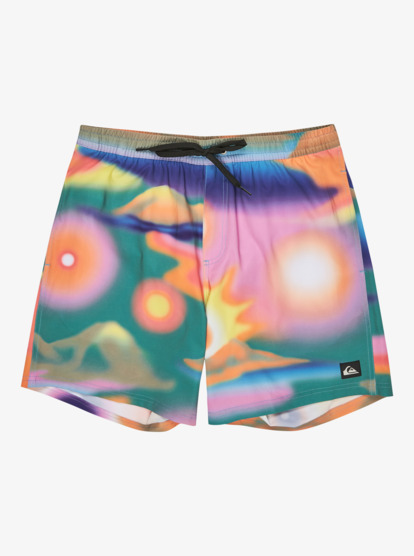 quiksilver, Surfsilk Straight Volley 17" - Short de natación para hombre, DEEP SEA FLUID DRIVE (gmw8) Surfsilk Straight Volley 17" - Swim Shorts for Men  EQYJV04183