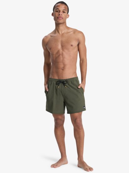 Stretch Piped Volley 16" - Swim Shorts for Men  EQYJV04211