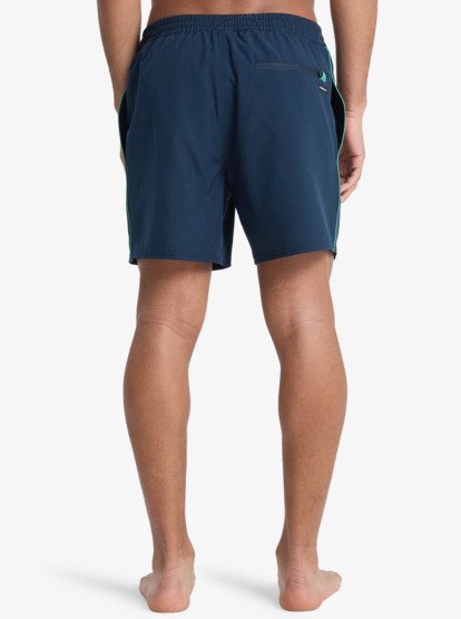 Stretch Piped Volley 16" - Swim Shorts for Men  EQYJV04211