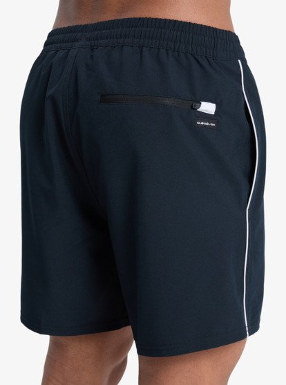 Stretch Piped Volley 16" - Swim Shorts for Men  EQYJV04211