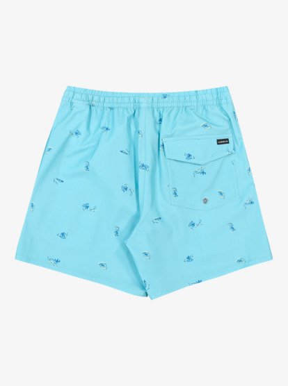 Stretch Printed Volley 16" - Swim Shorts for Men  EQYJV04217