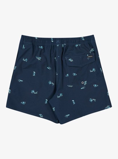 Stretch Printed Volley 16" - Swim Shorts for Men  EQYJV04217