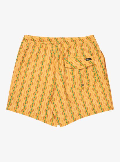 Stretch Printed Volley 16" - Swim Shorts for Men  EQYJV04217